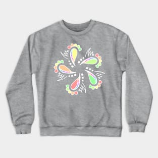 Whimsical Floral Abstract Design Crewneck Sweatshirt